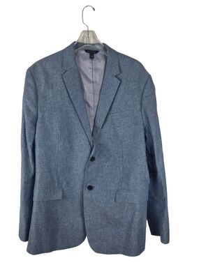 Men's Blue Casual Blazer -Slim Fit  Lightweight Two-Button Jacket